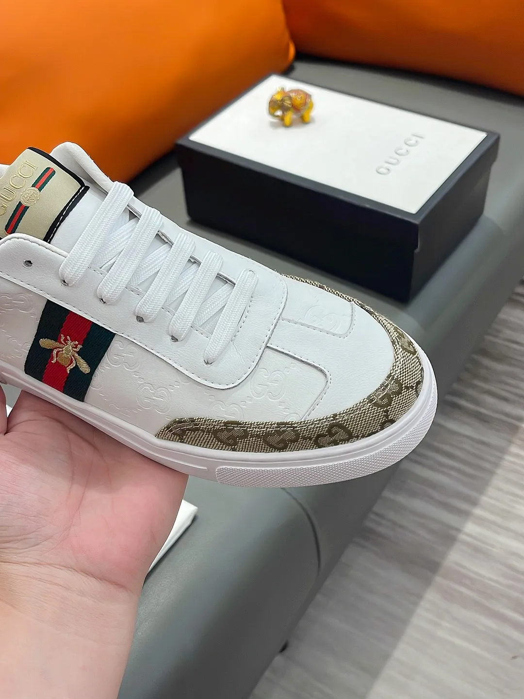 Men's shoes GUCCI "Gucci" P400 Regular size: 38-44 (casual shoes) Product materials: Selected cowhide upper, soft sheepskin lining; original outsole.